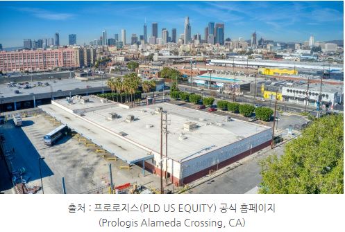 물류 리츠 대표 기업인 '프로로지스'(prologis) 물류센터 전경.